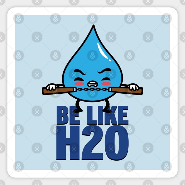 Funny Cute Kawaii Martial Arts Be like Water Retro Quote Meme Sticker by BoggsNicolas